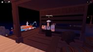 After getting the Atlantean Jetski, interact with Shipwright to spawn it (Image via Roblox)